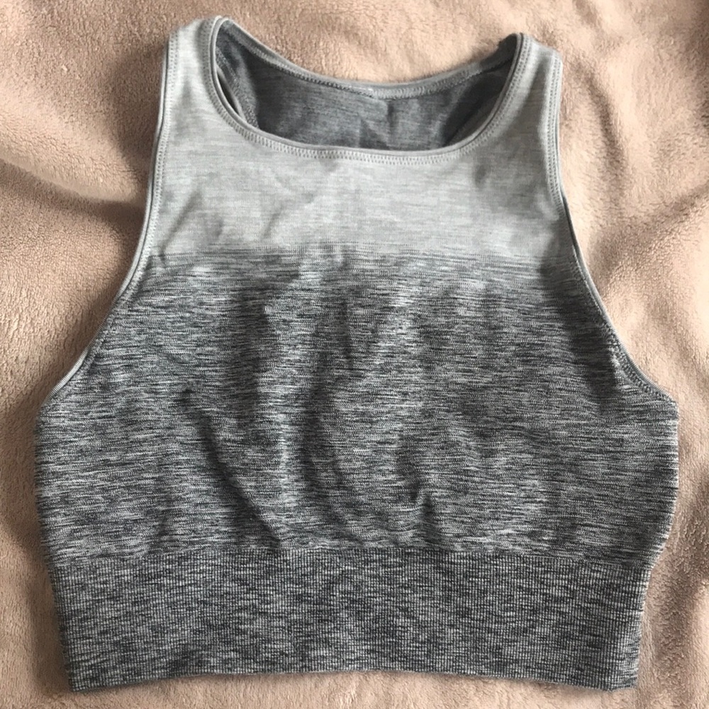 Lululemon grey High Neck Bra/Crop